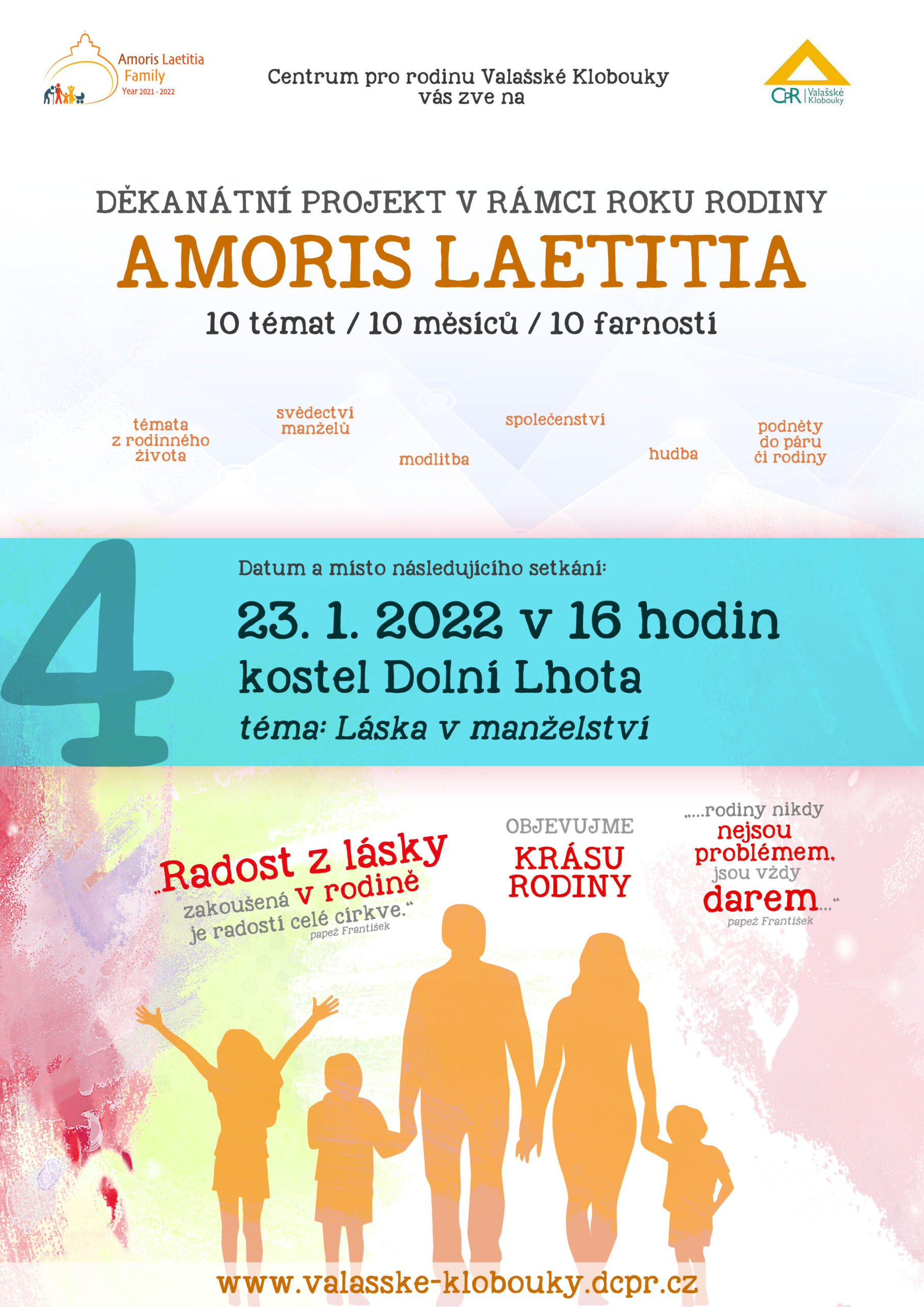 Amoris laetitia (Radost z lásky) - 23.1.2022 v 16h v kostele v Dolní Lhotě