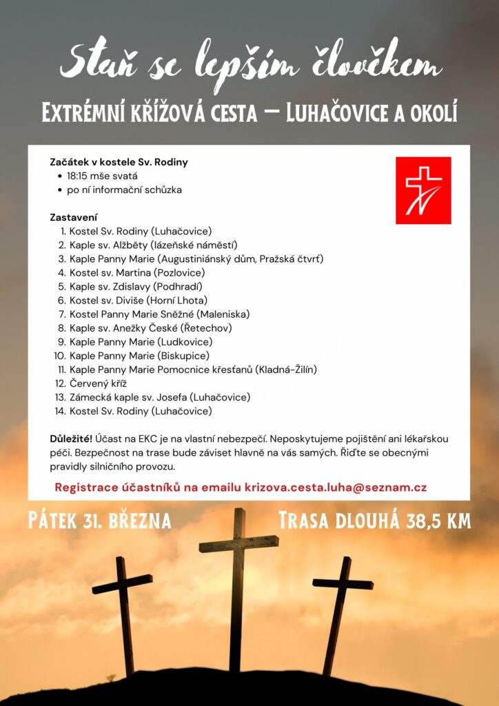 Extrémní křížová cesta - Luhačovice a okolí - 31.3.2023
