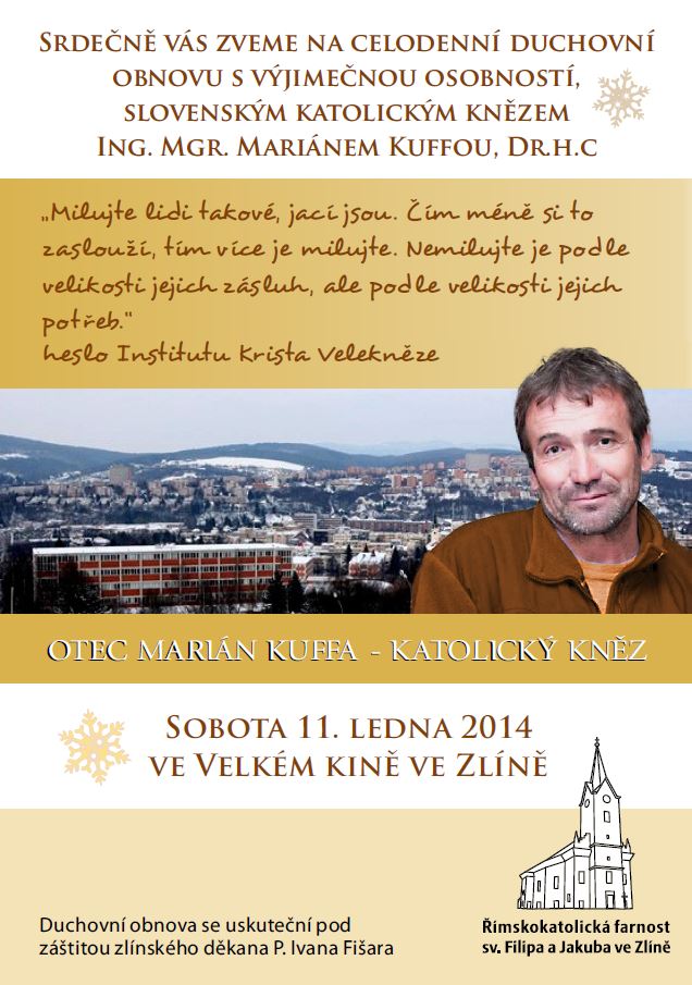Duchovní obnova s P. Marianem Kuffou, Zlín – 11. ledna 2014